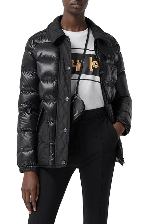 burberry newry down puffer jacket|Nylon Puffer Jacket in Black .